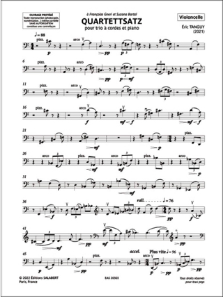 Quartettsatz - Tanguy Eric - Partition - Quatuors